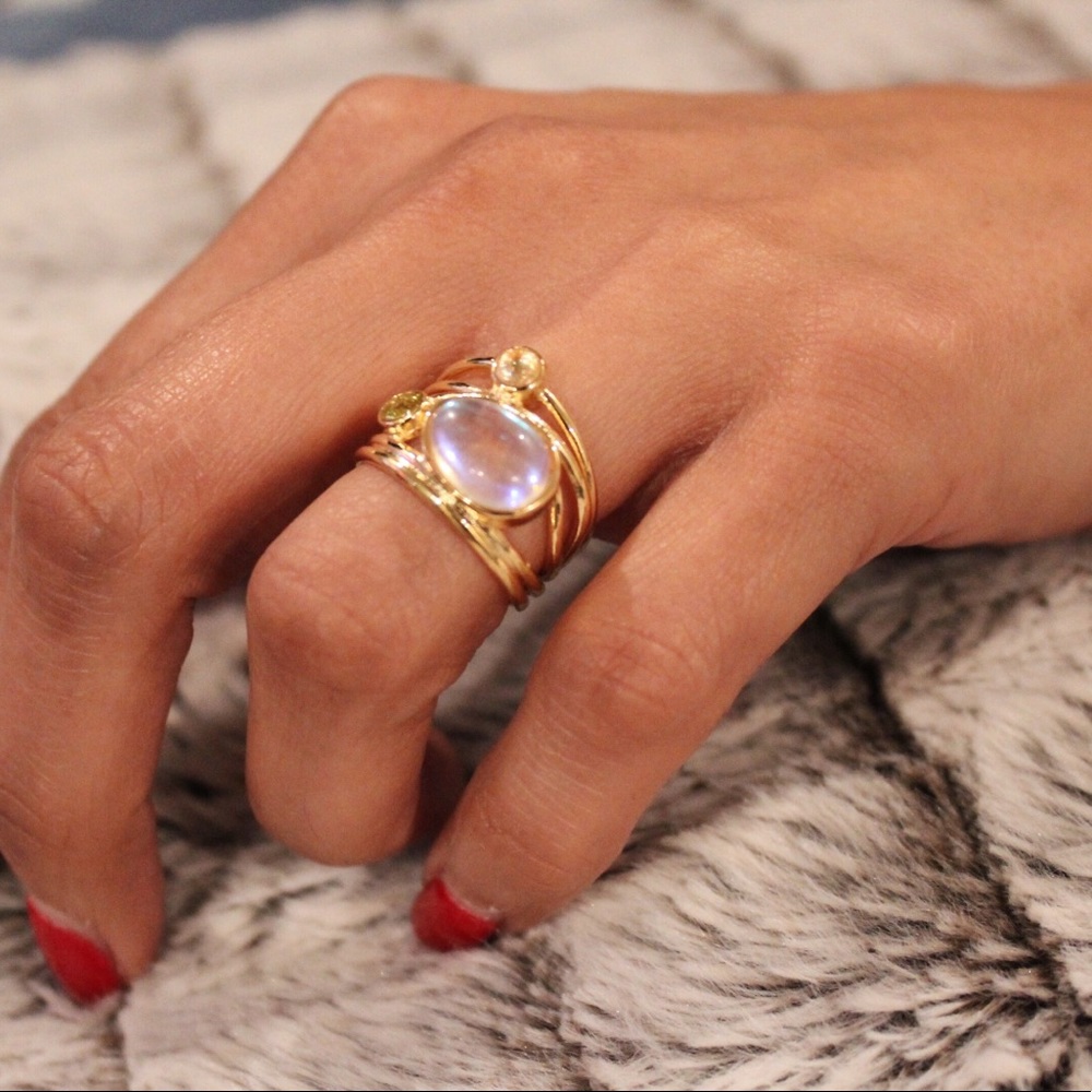 Multilayer stone ring ✨